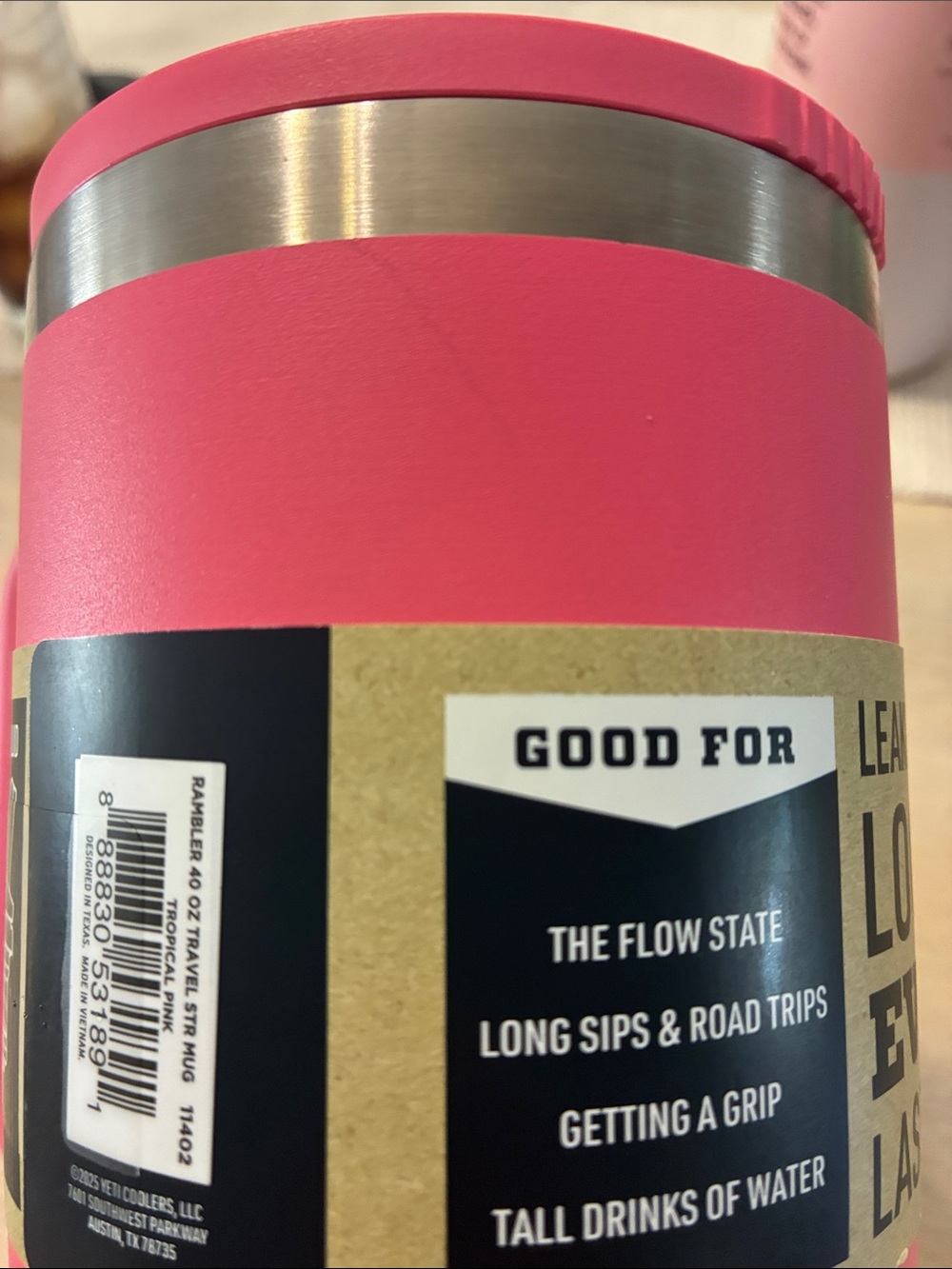 YETI Rambler 40 Oz Travel Straw Mug — Tropical Pink - Picture 8 of 10